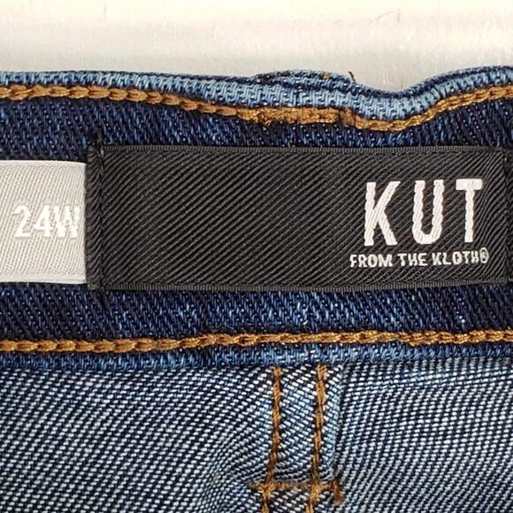 Kut from the Kloth Jeans Rachel Mom Women’s Plus Size 24W Dark Wash Hi-Rise - Picture 8 of 14